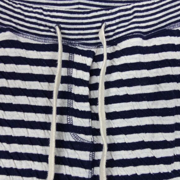 Sundry Jogger Sweatpants Women 2 26x28 White Blue Stripe Seersucker Knit Lounge - Picture 6 of 9